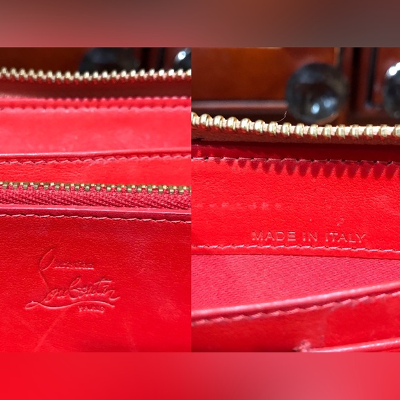 Christian Louboutin Panettone Studded Leather Zip Around Wallet 😍🔥🧡 - Picture 7 of 17